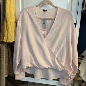NEW! Express Elegant Pink Wrap Top
